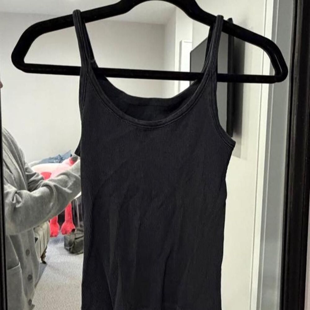 Brandy-melville Women's Black and Grey Vest